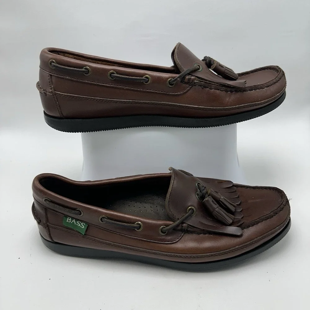 Bass Men's Flint Tassel Loafers Leather Shoes 1389 Size‎ 9 M